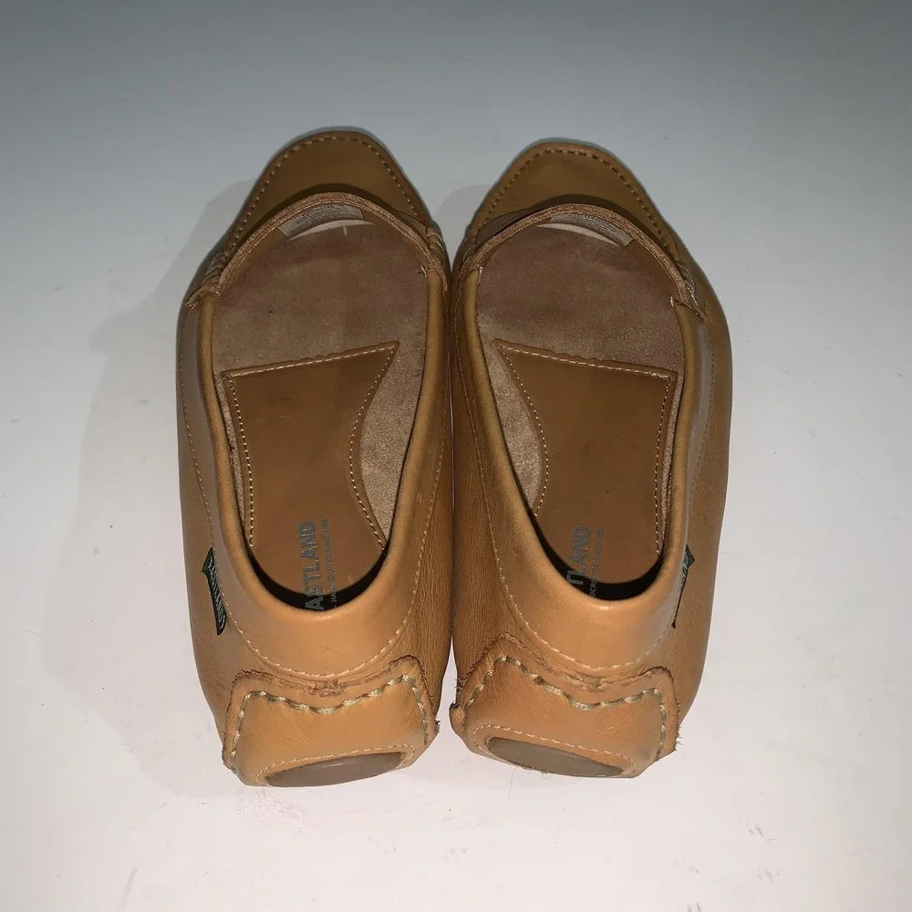 Eastland Penny Loafer Shoes Womens 9 Brown Patricia Leather Driving Mocs